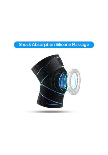 Wezone 2'li Spor Dizlik Seti - Ayarlanabilir Neopren Diz Bandajı, Esnek Destekli Mavi