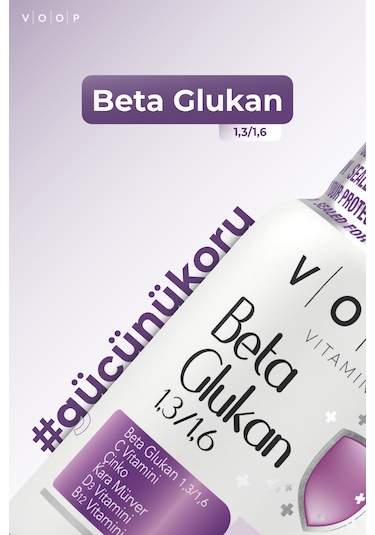 Voop Beta Glukan 1.3-1.6 Kara Mürver Vitamin C Çinko 30 Kapsül