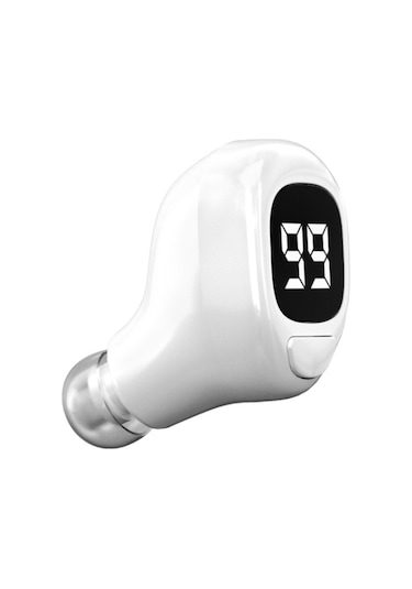 F6 Bluetooth Kulaklık Mini Görünmez Kulak İş Dijital Ekran Kulaklık