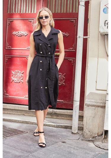 Kadın İpeksi Modal Likrasız Kumaş Anvelop Kruvaze Yakalı Cepli Bağcıklı Midi Boy Diz Altı Elbise-siyah Siyah Kadın İpeksi Modal Likrasız Kumaş Anvelop Kruvaze Yakalı Cepli Bağcıklı Midi Boy Diz Altı Elbise-siyah Siyah