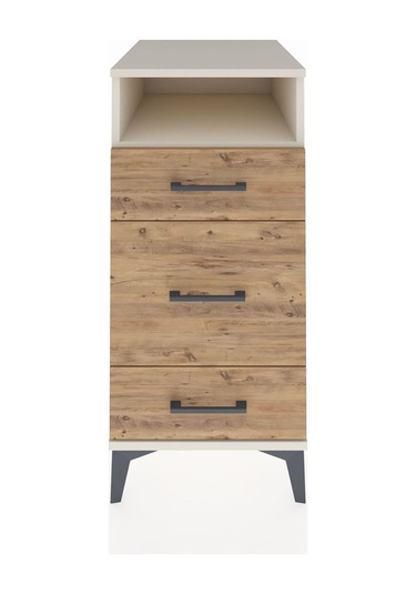 Kronos Komodin Tek Raflı 3 Çekmeceli 44x59x96 Aytaşı-çam Aytaşı