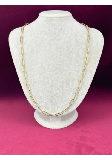 14 K Renginde Büyük Ataş Şekilli Gold Kolye 60 Cm Gold