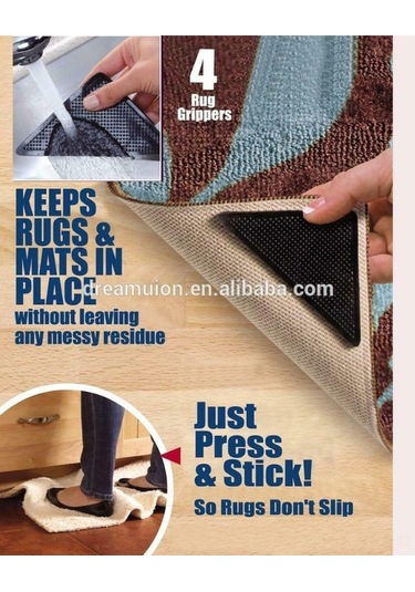 Pazly Yeniden Kullanılabilir Halı Kaydırmaz Sticker - Su Geçirmez Üçgen Halı Sabitleyici Altlık Diğer