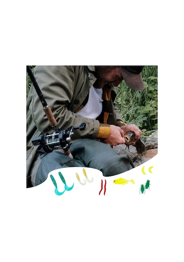 Valkyrie 24 Parça Sahte Olta Yem Ve Aksesuar Seti Silikon Rapala Jig Kaşık