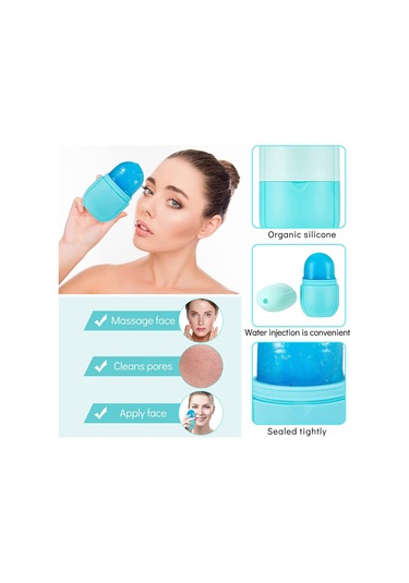 Samdoo Yüz Masajı İçin El Kullanımlı Silikon Buz Topu Masajcı Pembe, Gül Kırmızısı Hediye Kutulu Çok Renkli