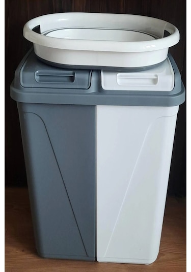 Bayev 2'li Set Iki Bölmeli 90 Lt Kirli Çamaşır Sepeti Ve Katlanır Çamaşır Sepeti Diğer