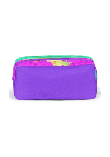 Coral High Kids Mor Pembe Köpek Desenli İki Bölmeli Kalem Çantası 12082