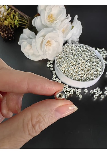 Magazin Dla Rukodel'nic Ip Gavrilov R N Çanta Boncukları Gümüş İnci 8 Mm 50 Gr 220971263