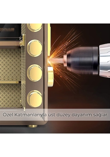 Closter Clp-70 Pro-gl Profesyonel Çelik Para Kasası 70 Cm Gold
