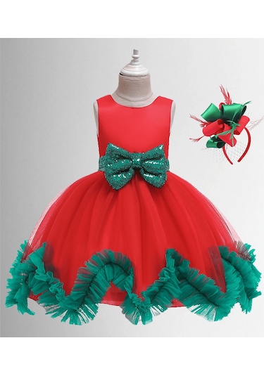 Kız Çocuk Tasarım  Abiye , Özel Gün Elbisesi Kırmızı