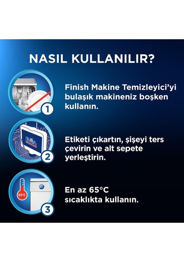 Finish Bulaşık Makine Temizleyici Sıvı 4x250 Ml