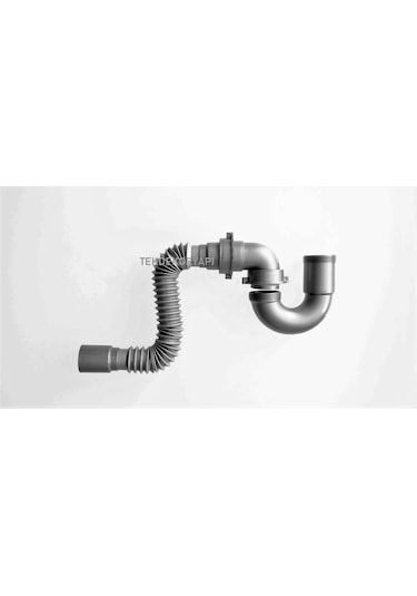 Evye Sifon Takımı Körüklü Çıkış Gri