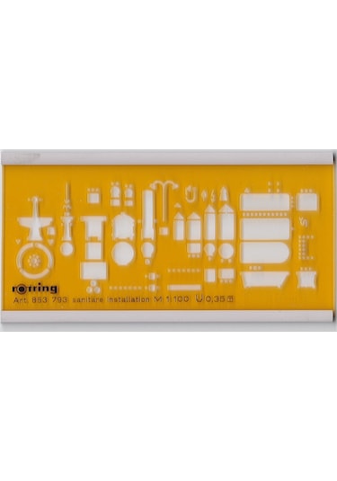 Rotring  Tesisat Şablonu 1:100 853 793 Şeffaf