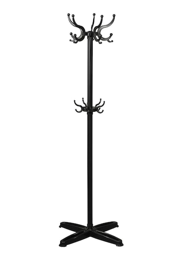 Morpanya Ayaklı Askılık Vestiyer Elbise Askılığı Büro Portmanto Elbise Askısı Siyah