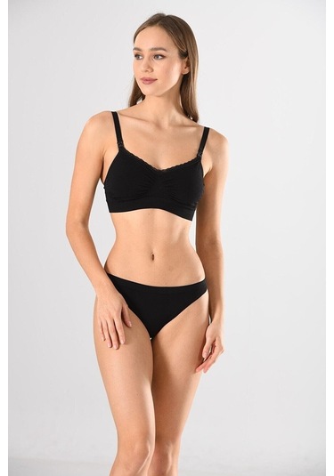 Nehirin-Iç-Giyim Mıss Fıt Kadın V Yaka Emzirme Sütyen Seamless