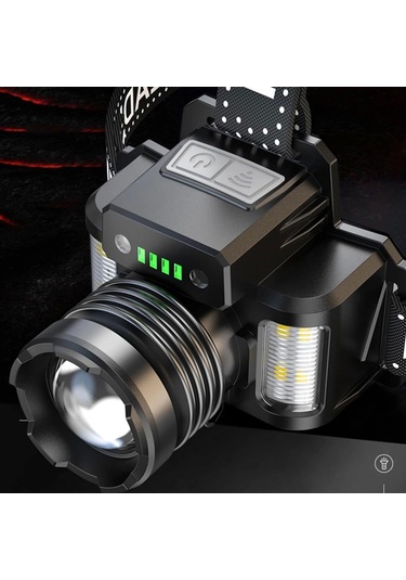 Sensörlü Cree Tg Led Şarjlı Kafa Lambası Wt-625 Antrasit