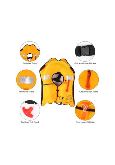 Springsun Kadınlar İçin Hafif Otomatik Şişirilebilir Su Can Kasası Ateşleyici Hariç - Pembe, Yat, Kayak Ve Su Sporları İçin, Tpu Nilon, Reflektörlü, Acil İpucu