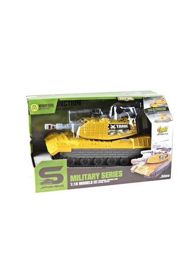 Tank Süper Tank 1:16 Ölçek Oyuncak Işıklı Sesli Sürtmeli 30 Cm