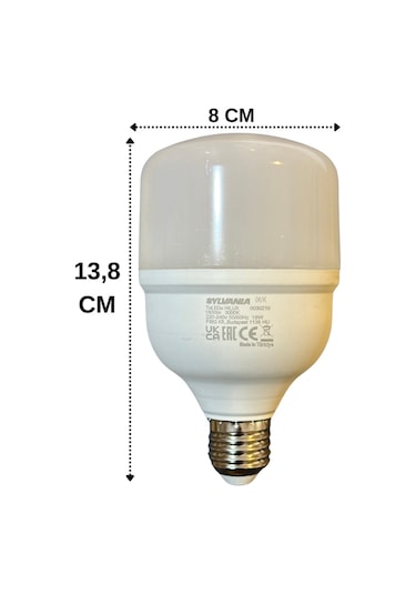 Sylvania 18w 3000k Sarı Işık E27 Duylu Torch Ampul 8 Adet