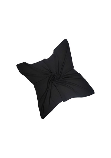 Mısırlı Eşarpları Tesettür Giyim Aerobin Jazz Kadın Eşarp 140x140 Cm - 140x140 Cm, Siyah