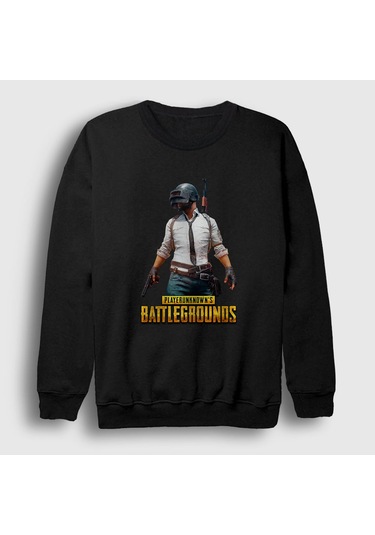 Presmono Unisex Cover Pubg Sweatshirt Siyah
