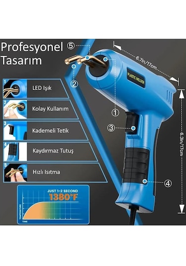 Schulzz 200 Watt 1200 Adet Tel Tampon Plastik Parça Tamir Kaynak Makinesi