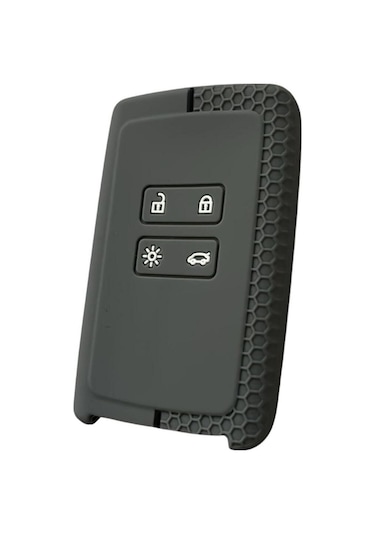 Gma Keys Renault Clio E-tech Austral Megane E-tech 4 Anahtar Koruma Kılıfı Petek Desenli Gri Siyah
