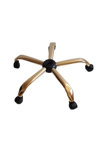 Kamusalmarket Çalışma Ofis Sandalyesi Gold Kaplama Tekerlekli Ücretsiz Kargo