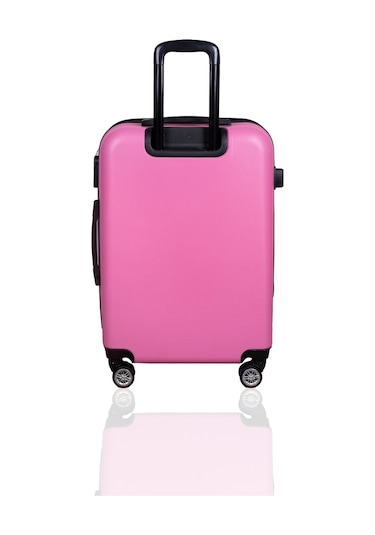 Polo&Sky Elmas Model Pebmbe Renk Orta Boy Valiz Bavul Pembe