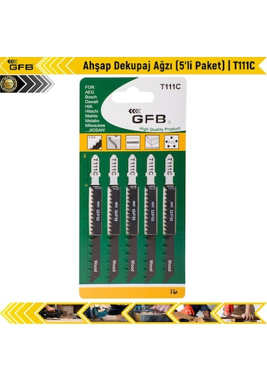 Ahşap Dekupaj Ağzı 5'ıi Paket T111c
