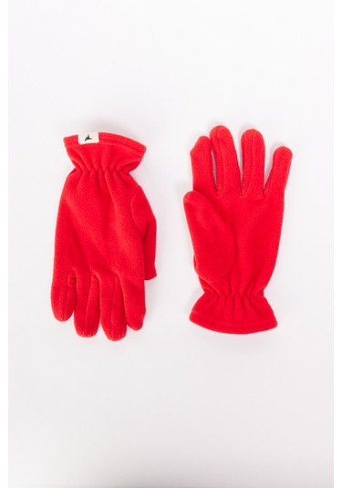 AC&Co / Altınyıldız Classics Erkek Kırmızı Anti-pilling Sıcak Tutan Su Itici Polar Bere Boyunluk Eldiven Set