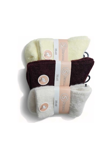 Angora Yün Tavşan Yünü Çorap Asorti 3'lü Set Set 2