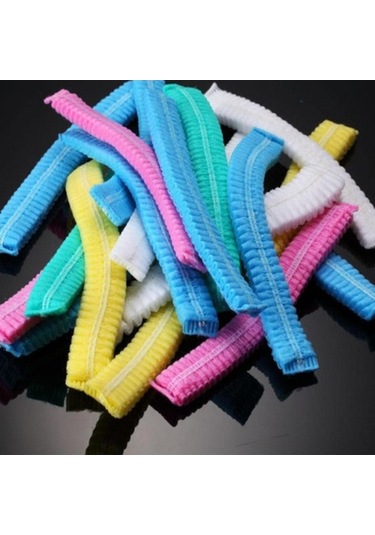 Trendooze Tek Sarı Şapkalar Restoran Mutfak Laboratuvarlar Kullanımlık Kuaför Endüstriyel On