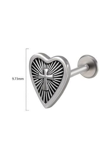 Dreamlee Cerrahi Çelik Yılan Kulak Piercingi - Tragus Ve Kıkırdak Piercing Takısı - Buda Heykeli Labretgümüşwhıte Gümüş