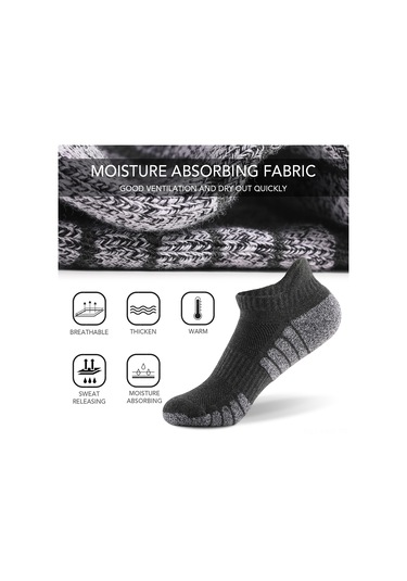 Monyee 6 Çift Beyaz M Bileklik Spor Çorapları - Outdoor Yürüyüş, Koşu, Dağcılık İçin Yumuşak, Neme Dayanıklı, Teri Emici Beyaz