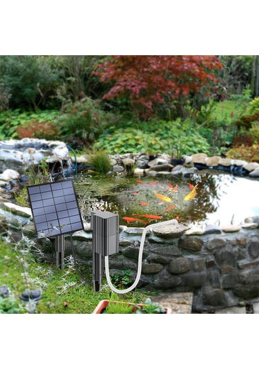 Suofeng Güneş Enerjili Balık Havuzu Oksijenlendirici - 2.5w/7v Hava Pompası, 0.6l/dk Akış Hızı, Taşınabilir Ve Su Geçirmez