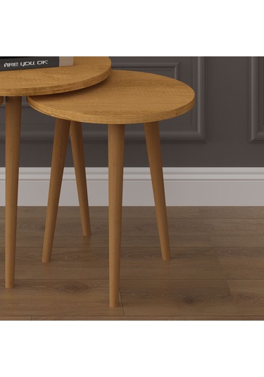 3 Lü Yuvarlak Zigon Sehpa Ahşap Ayaklı-sehpa01-petra