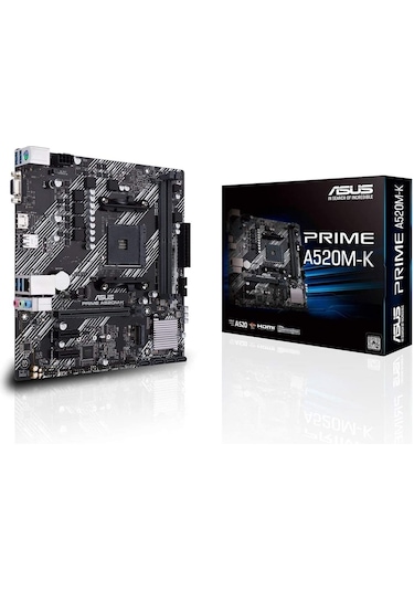 Asus Prime A520M-K AMD A520 4600 MHz (OC) DDR4 Soket AM4 mATX Anakart
