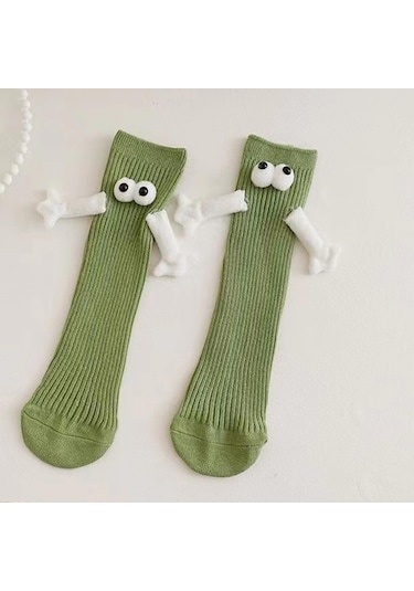 Suntek Sevimli Orta Tüp Çorap Kulüp Ünlü Ayak Komik Yeşil Yeşil