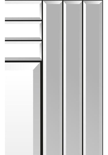 Model Line Dekoratif Desenli Bizoteli Salon Ofis Konsol Aynası 100 X 40 Gümüş 18061806433 Gümüş