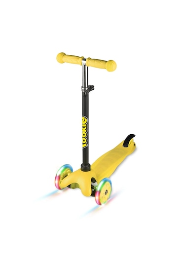Sarı 3 Tekerlekli Led Işıklı Scooter