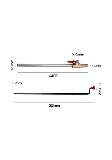 Araba Lastiği El-krank Hızlı Şişirme Çubuğu Metre Olmadan Evrensel Hava Dolum Çubuğu