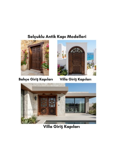 Mevlana Antik Ahşap Oymalı Oda Kapı