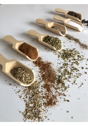 Ahşap 6'lı Baharat Kaşığı
