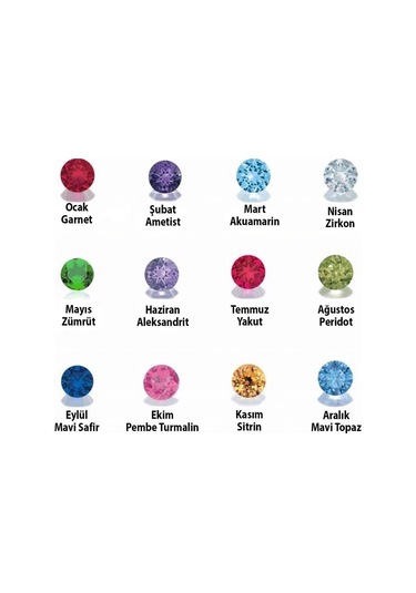 14 Ayar Altın Kaplama Kişiselleştirilebilir Doğum Taşı Damla Taşlı Yüzük - Rs00106 Altın