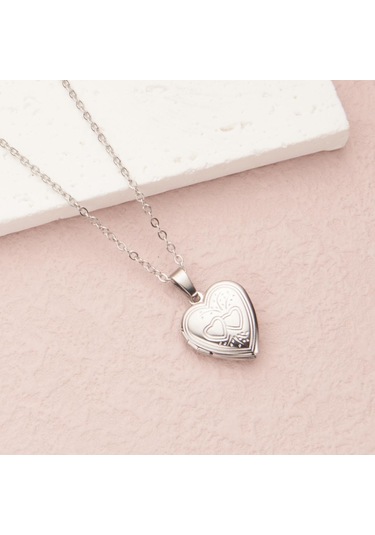 Paslanmaz Çelik Kalp Şeklinde Açılabilir Kilitli Fotoğraf Çerçevesi Fotoğraf Kutusu Çift Kalp Altın Kolye Gümüş Paslanmaz Çelik Kalp Şeklinde Açılabilir Kilitli Fotoğraf Çerçevesi Fotoğraf Kutusu Çift Kalp Altın Kolye Gümüş
