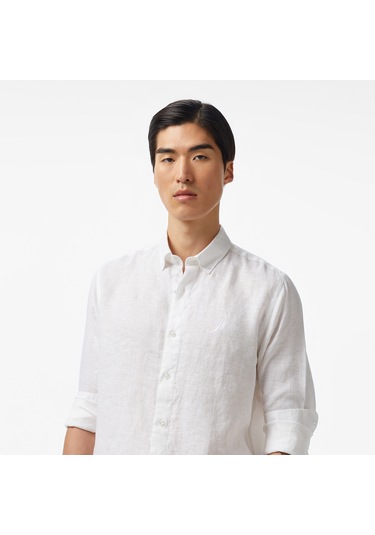 Nautica Erkek Beyaz Classic Fit Gömlek Düz W55101t Beyaz