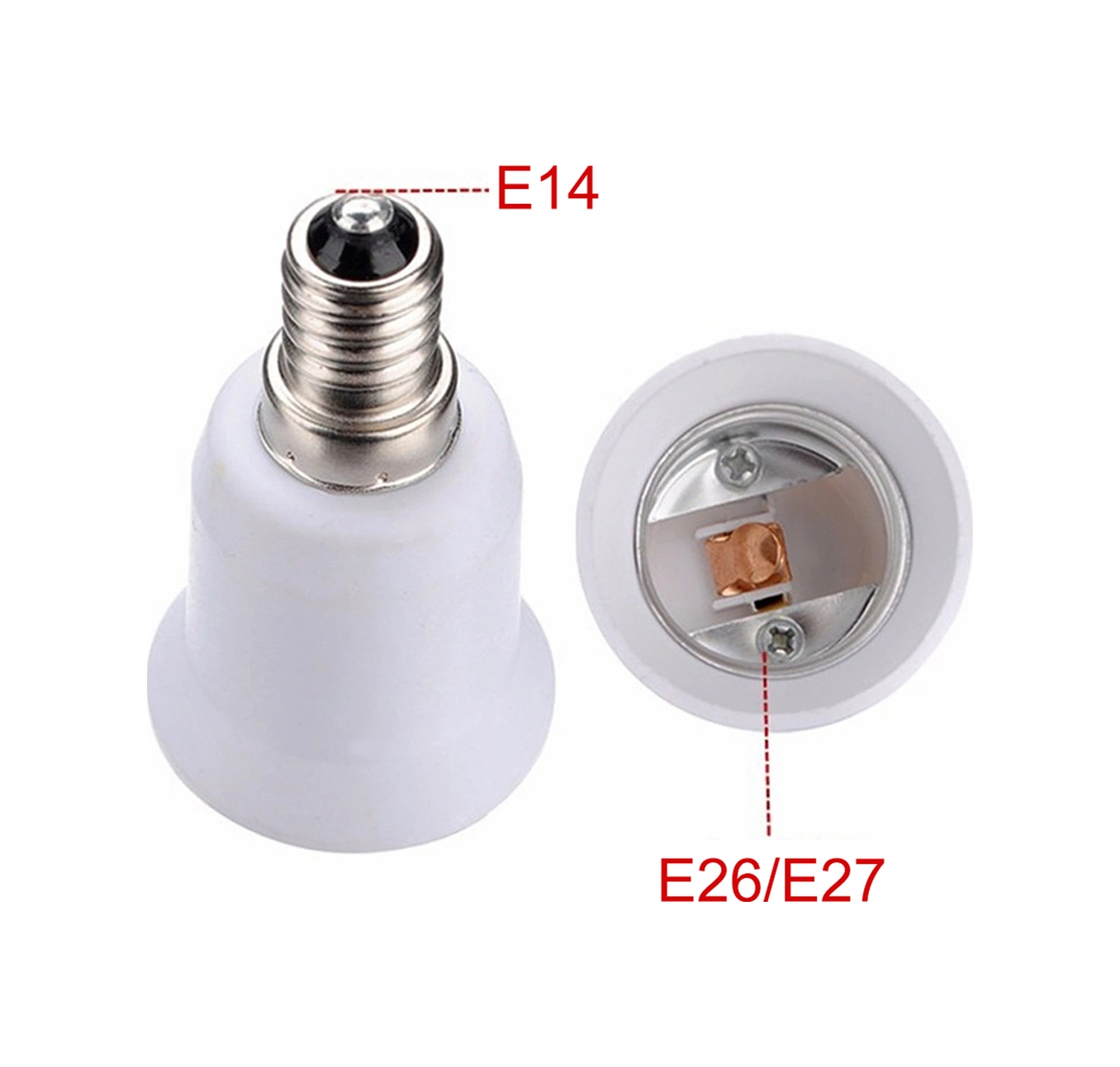 Yuntech01 10 Adet E14'den E26/e27'ye Dönüştürücü, Avize Ve Lambalar İçin Filtreli Soket Adaptörü, Ac85-265v Uyumlu Taban Değiştirici Classıc