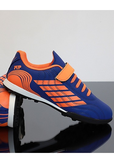Kidessa 1746-1350 Bantlı Çocuk Halı Saha Futbol Ayakkabısı Sax Mavi Çok Renkli
