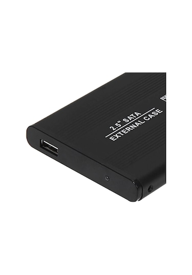 Mufunye 2.5 İnç Sata Usb 2.0 Dış Hard Disk Kutusu, Alüminyum Kasa, 480mbps, Windows/mac Uyumlu, Siyah